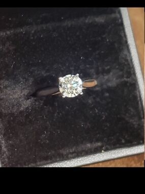 10k solid gold natural solitaire diamond ring